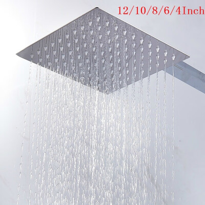 

1210864Inch Stainless Steel Rainfall Shower Head Bathroom Square Shower Head Faucet Accessory