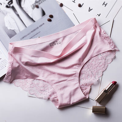 

Women Lace Sexy Panties Luxury Seamless Plus Size Solid Color Underwear Low Waist Female Slim Briefs