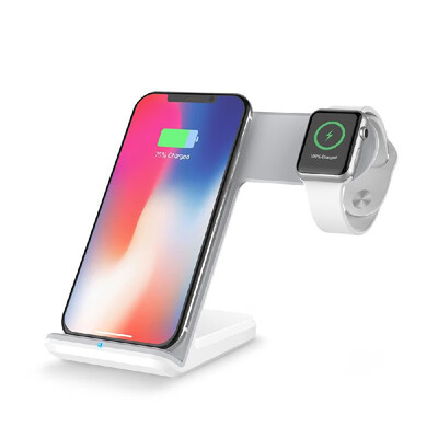 

Wireless Charge Dock 2 in 1 Portable Qi Enabled Smart Phones Fast Charging Charger for iPhone X88 PlusiWatch 123
