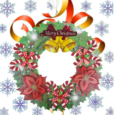 

Gobestart 1 PC 35 cm Christmas Holiday Paper Wreath Door Ornament Garland Decoration