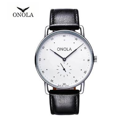 

ONOLA 3806 Men Quartz Watch Leather Nylon Band Fashion Multifunction Wristwatch 3ATM Watches