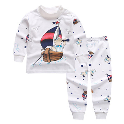 

Children Pajamas Sets Boys Cotton Sleepwear Suit Autumn Spring Girls Pajamas Long Sleeve TopsPant 2pcs Cartoon Outfits Set