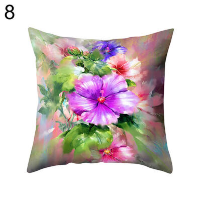 

Fresh Flower Throw Pillow Case Cushion Cover Sofa Bed Car Cafe Office Decoration