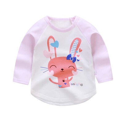 

baby girl Spring Autumn For 1-4 Years Children Tops Tees Cotton Cartoon Print Little Baby Kids Girls Long Sleeve T Shirts