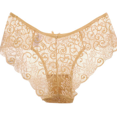 

Womens Sexy Full Lace Panties -XL 5Colors High-Crotch Transparent Floral Bow Soft Briefs Underwear Culotte Femme