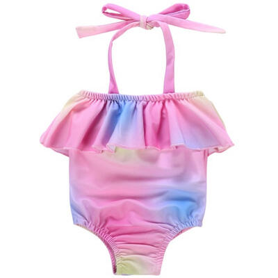 

Hot Summer One Piece Baby Colorful Strap Swimwear For 9-24 Months