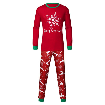 

Toponeto Christmas Man Daddy Cartoon Snowflake TopPants Xmas Family Clothes Pajamas