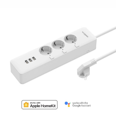 

Koogeek Wi-Fi Smart Outlet Surge Protector Individually Controlled 3-outlet Power Strip Compatible with Alexa Apple HomeKit&th