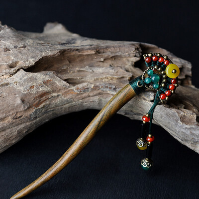 

Ancient sandalwood hairpin with ancient style&temperament
