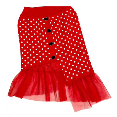 

Elastic High Waist Slim Women Skirt Fashion Elegant Skirt Irregular Wave Point High Waist Wild A-Line Word Long Paragraph Skirt