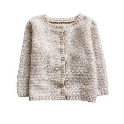 

2017 Autumn Baby Boys Girls Knitted Round Neck Button Leisure Jacket Coat Baby Cotton Wool Warm Coat Jacket