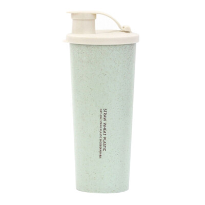 

450 ml whey protein shake bottle water bottle wheat straw without BPA sports Shaker milkshake protein bottle