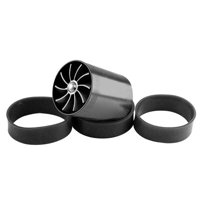

Air Intake Turbonator Dual Fan Turbine Gas Saver Turbo Supercharger Universal
