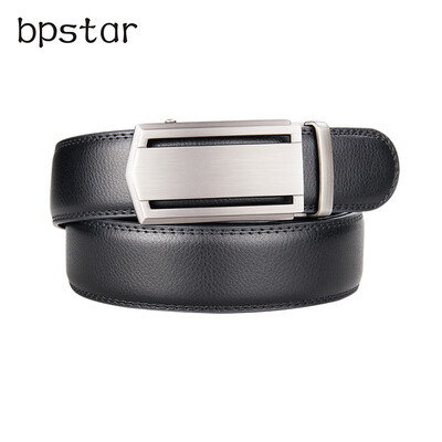 

bpstar Mens automatic buckle real leather belt