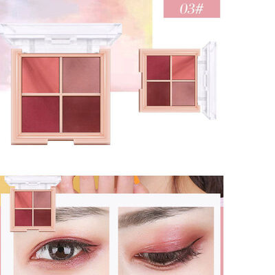 

4-color Three-dimensional Eye Shadow Waterproof Smudge-proof Matte Shimmer Eyeshadow Palette