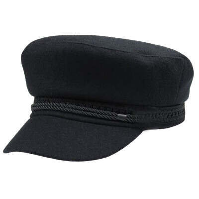 

Outdoor Sport Hat Women Men Winter Hats Octagonal Cap Wool Button Cycling Caps Sun Visor Hat