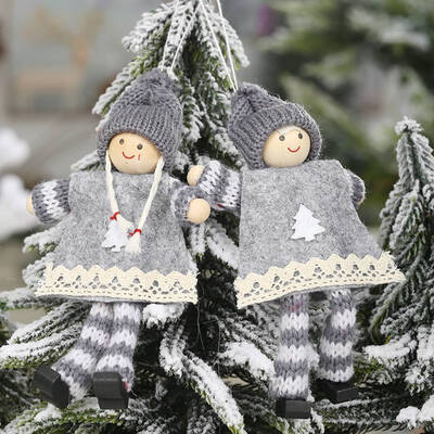

2 PCS Christmas Doll Pendant Xmas Tree Hanging Ornament Christmas Home Decoration