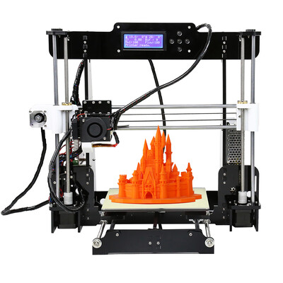 

Anet A8 High Precision Desktop 3D Printer Kits Reprap i3 DIY Self Assembly MK8 Extruder Nozzle Acrylic Frame LCD Screen with 8GB