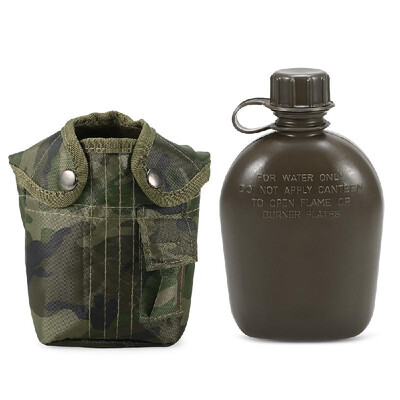 

Outdoor Military Canteen Bottle Camping Hiking Backpacking Survival Water Bottle Kettle with Cover