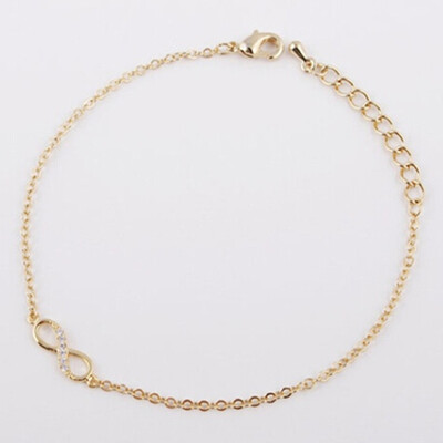 

Letter 8 Word Creative Inlaid Rhinestone Bracelet Female Personality Fashion Bracelet Jewelry Hot Gift