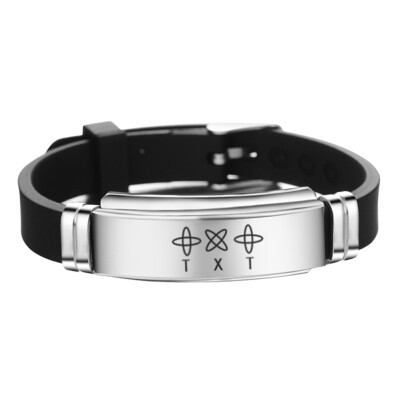 

KPOP TXT TOMORROW X TOGETHER New Letter Printing Adjustable Bracelet Stainless Steel Unisex Sports Bracelet Hot Gift for Fans