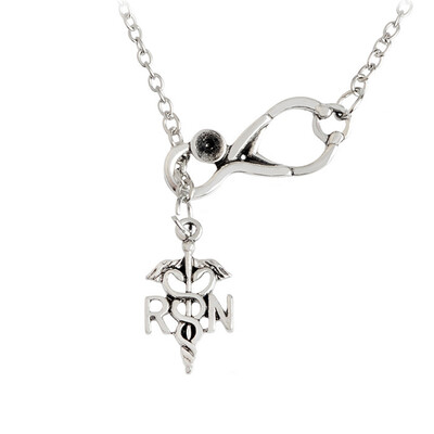 

Women Medical Doctor Nurse Stethoscope Pendant Chain Necklace