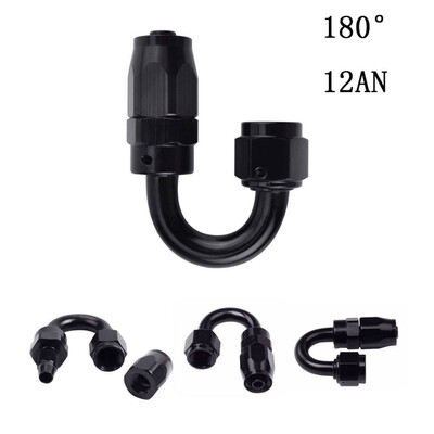 

2019 Hot Anodized Aluminum Straight Elbow 45 180 Degree Reusable Swivel Hose End Fit Adapter For OilFuel