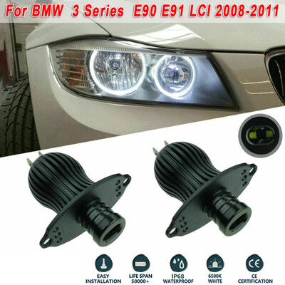 

LED Angel Eye Halo Ring Light Bulb Kit White 2000LM For BMW E90 E91 LCI 2008-11