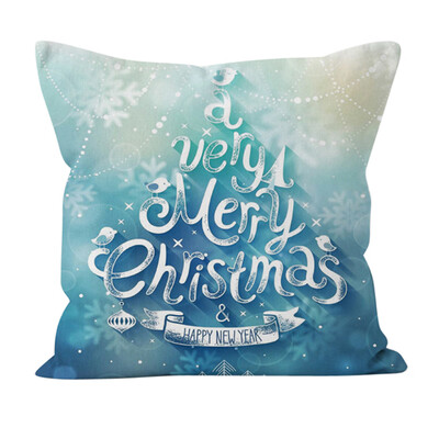 

Tailored Christmas Linen Square Throw Flax Pillow Case Decorative Cushion Pillow Cover A