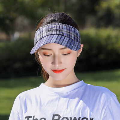 

Children with empty caps go out for summer sunscreen duck tongue sunshade outdoor sports plaid baseball cap