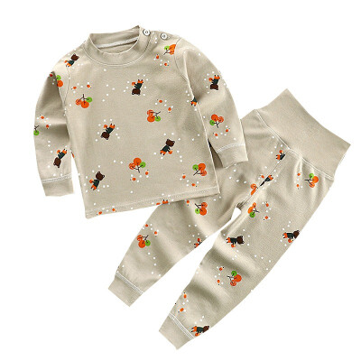 

Autumn Baby Kids Girls Boys Cute Cartoon Print Sleepwear Set Long Sleeve Blouse TopsPants Pajamas