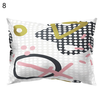 

Multicolor Irregular Pattern Pillow Case Cushion Cover Bed Car Cafe Office Decor