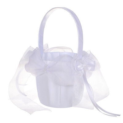 

Lace Flower Girl Basket Decorative Flower Basket For Western Style Wedding Ceremony Party Supplies