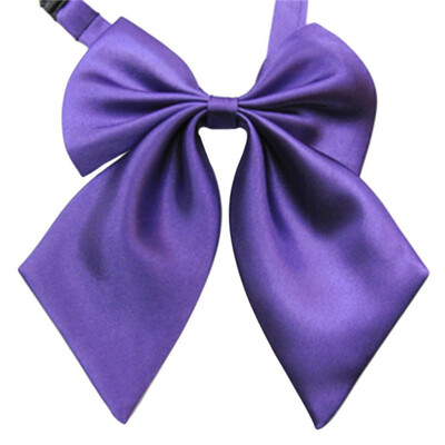 

Fashion Butterfly Women Cravat Neckwear Adjustable Party Bow Tie Solid Color
