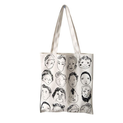 

Cartoon Sketch Design Women Canvas Shoulder Crossbody Bag Girls Outdoor Shopping Messenger Bag