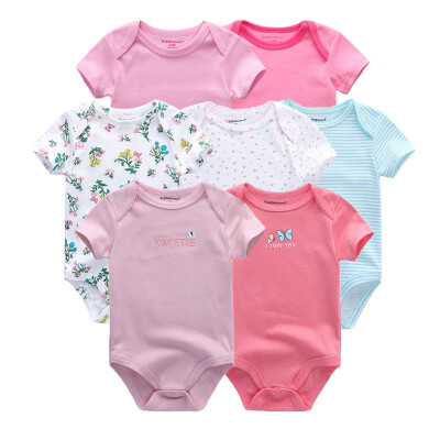 

Newest 7PCS Baby Boys Clothes Rompers Baby Girls Clothes Newborn Bodysuits Babywear Cotton 0-12M For Babies Outwear Clothing Sets