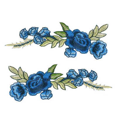 

2Pcs Embroidery Flower Decor Patch Dress Hat Needlework Bag Jeans Applique Crafts Clothing Accessories DIY