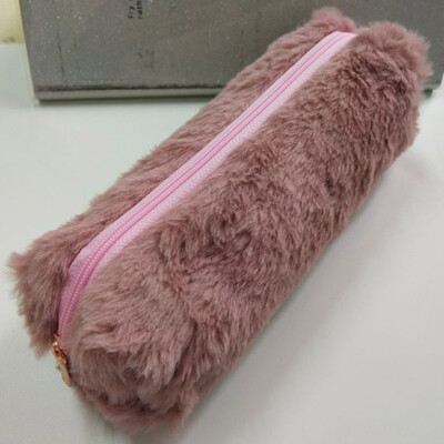 

Creative Pen Box Small Fresh Lovely Girl Plush Octagonal Pencilcase Girl Large Capacity Simple Storage Bag Of Student Stationery