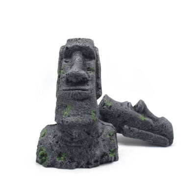 

Artificial Aquarium Easter Island Statue Decoration Resin Underwater Landscaping Craft Ornaments For Fish Tank Decor