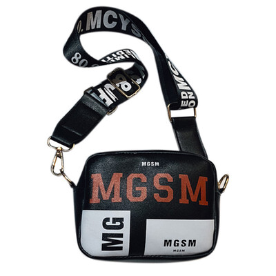 

Children Letter Print Cross-body Handbag Fashion Boys Girls Kids PU Shoulder Messenger Bag