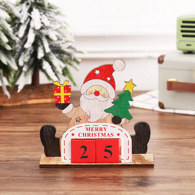

Tailored Christmas Decoration Creative Wooden DIY Calendar Office Desktop Decoration