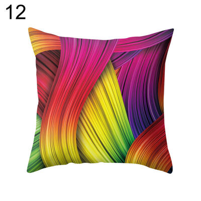 

Multicolor Rhombus Throw Pillow Protector Case Cushion Cover Bedding Articles