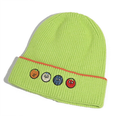 

Hat Lady Autumn&Winter Korean Edition Chao Wool Cap Fashion 100 Sets Knitted Cap Lovely Cartoon Korean ins Mens Cold Cap