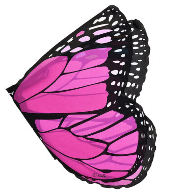 

Shawl Butterfly Cloak Soft Gradient Color Butterfly Wings Design Shoulder Straps Holiday Kids Decor Costume Accessories