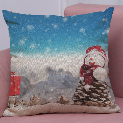 

Tailored New Christmas Cotton Linen Pillow Case Sofa Cushion Cover Home Decor