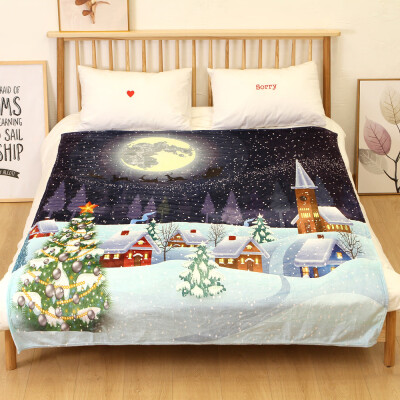 

Tailored Christmas Blanket Flannel Fabric Sofa Bed Blanket 150X200CM