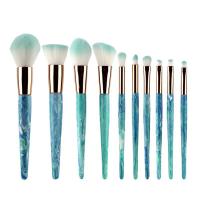 

Ink Wash Blue-and-white Makeup Eyeshadow Brushes Set Soft Fiber Hair Powder Blush Brush Cosmetic Tool Kit