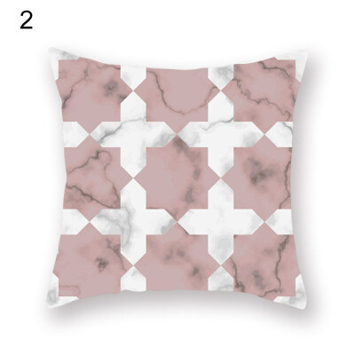 

Geometric Plaid Block Pillow Case Cushion Cover Sofa Bed Car Cafe Office Decor