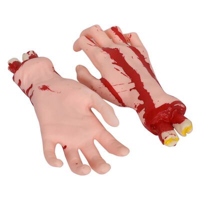 

Horror Broken Hand Broken Feet Halloween Scary Ornaments Ghost House Horrible Fake Hand Tricky Party Blood Prop Decoration