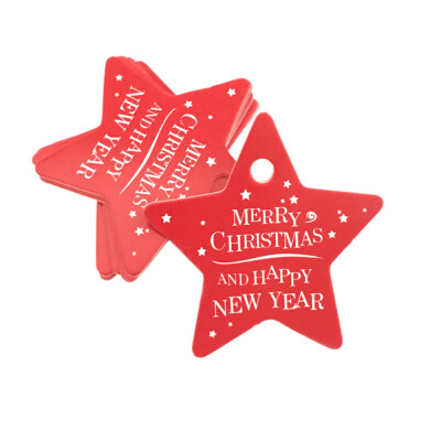 

Toponeto 100Pcs Star Santa Claus Christmas Tag Candy Bag Decoration Gift Hang Tags